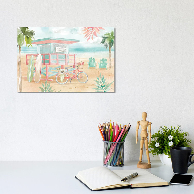 Surfs Up I by Dina June - Wrapped Canvas Painting, 20.32 cm H x 30.48 cm W