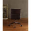 23x25x38 Inch Executive Chair with Top Grain Leather Swivel Function for Professional Office Spaces