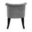 Fauteuil d'appoint élégant, revêtement texturé gris anthracite, siège à coussin en mousse, pieds de chambre chic-876372224