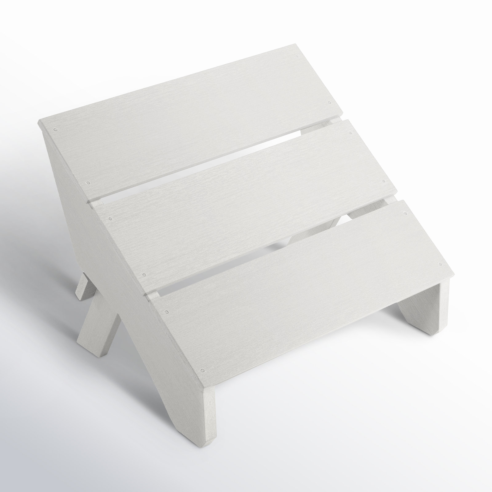 Byrnes Outdoor Ottoman, White