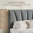 Velvet Upholstered Platform Bed Frame With Tufted Headboard And Nailhead Trim, Adjustable Height, No Box Spring Needed-910085848-910085841