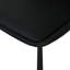 Ensemble de 2 chaises de salle à manger modernes et minimalistes en similicuir noir, pieds en fer, chaises de dossier rembourrées de style nordique pour la cuisine et le salon-498860590