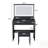 Modern Large Mirror Vanity Desk With Adjustable Lighting, Power Outlet, And Hair Dryer Holder For Bedroom-2125116580