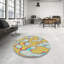 Jaune abstrait/Tapis décoratif vert-1357525321
