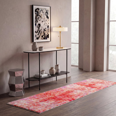 Riebe Abstract Red Area Rug