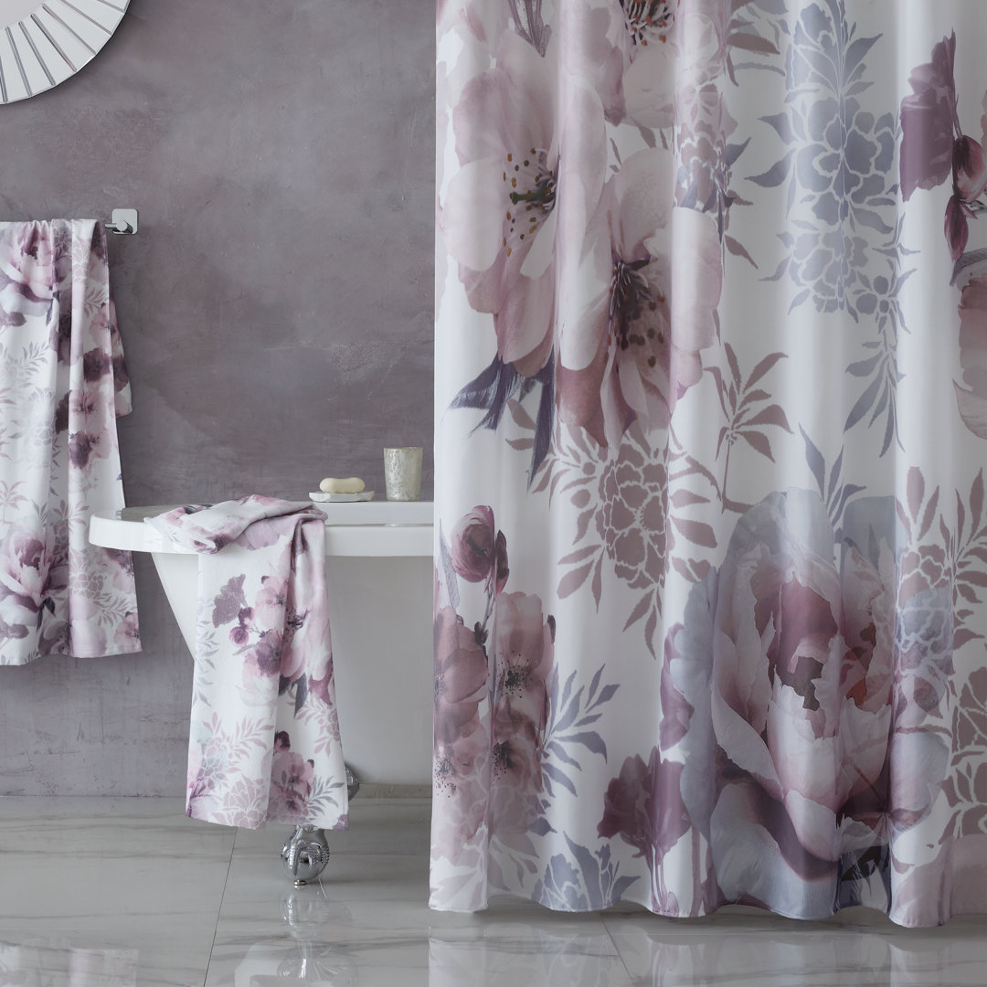 Dramatic Floral Shower Curtain
