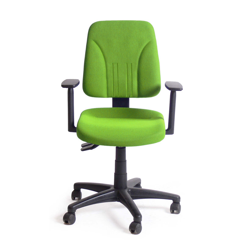 Office Chair, Green, Fixed armrests