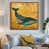 Toile avec cadre flottant brun