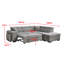 Corner Sofabed with Storage and Ottomans-115828343-115828346