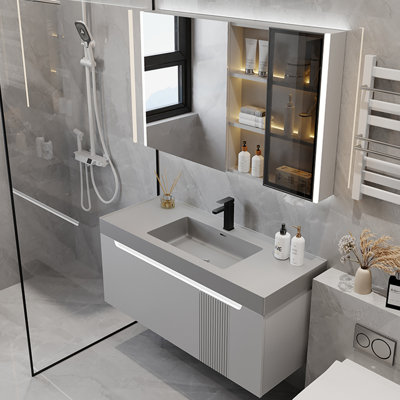 French light luxury style bathroom cabinet
