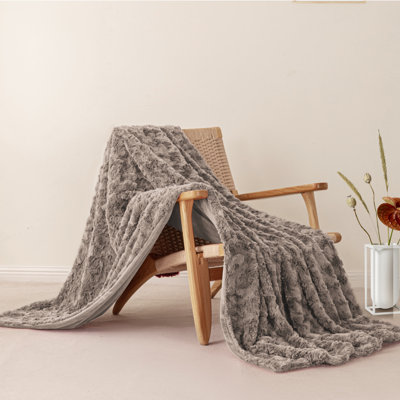 Brushed Faux Fur Throw / Blanket