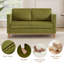  Causeuse rembourrée en velours de 60 po de style Mid-Century pour petite pièce-443170023
