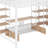 Farmersburg Full Size Metal Loft Bed With Low Storage Table-1622556042