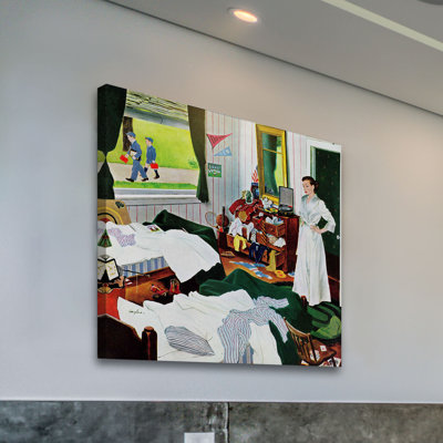 Messy Room, Neat Boys by George Hughes - Wrapped Canvas Painting