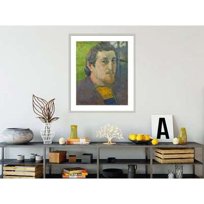 Self-Portrait Dedicated to Carriere by Paul Gauguin - Framed Giclee Print