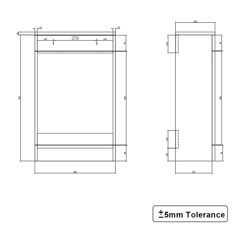 Gaberial Freestanding Back to Wall Toilet Unit