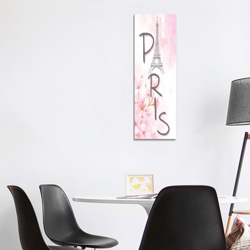 Cherry Blossom Paris I by Kimberly Allen - Wrapped Canvas Panoramic Print, 121.92 cm H x 40.64 cm W x 3.175 cm D