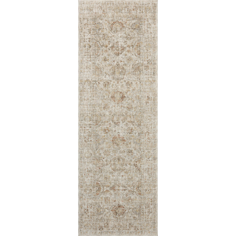 Beige and Spice Synthetic Square Area Rug, 18" x 18"