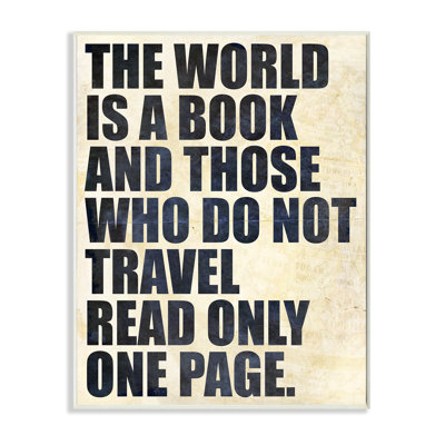 «The World Is A Book» par Kimerly Allen, reproduction d'art textuel sur toile