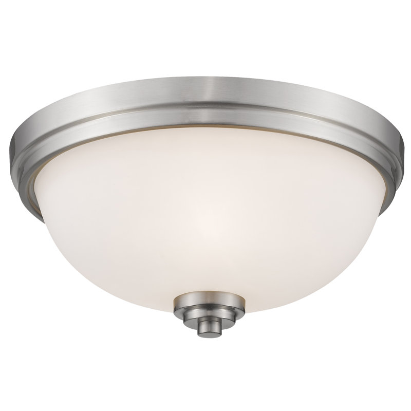 Plafonnier encastré 3 lumières 15 po Cardiff, Nickel brossé