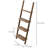 Eadyn 4 Tier Solid Wood Ladder Bookcase