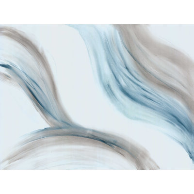" Blue And Brown Wave Abstract "