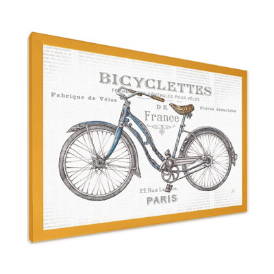 « paris france bicyclettes »-cadre photo sur toile