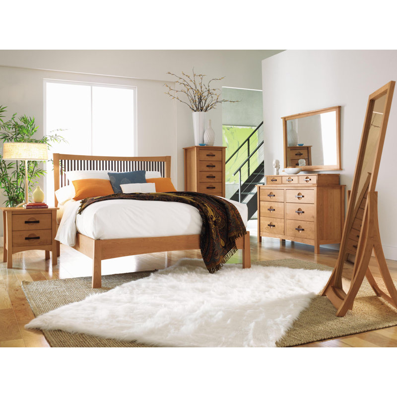 Berkeley Bed, King, Natural Cherry, Conventional