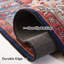 Tucson Heirloom Machine Washable Non-Slip Area Rug In Rust & Blue-1150506336