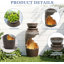 Bowl Water Fountain with LED Light and Planter Top, Modern Cascading Flow Fountain for Garden, Yard, Patio, Home Decor