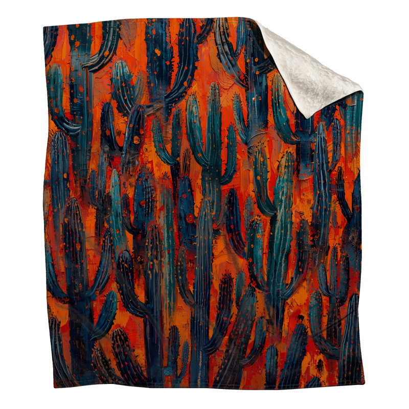 Couvertures Vibrant Cactus, L 50 po x H 60 po