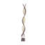 Lampe sur pied en bois de bambou brun Belltown avec abat-jour crème