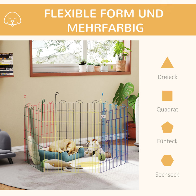 60cm H Panel Metal Pet Barrier With Door