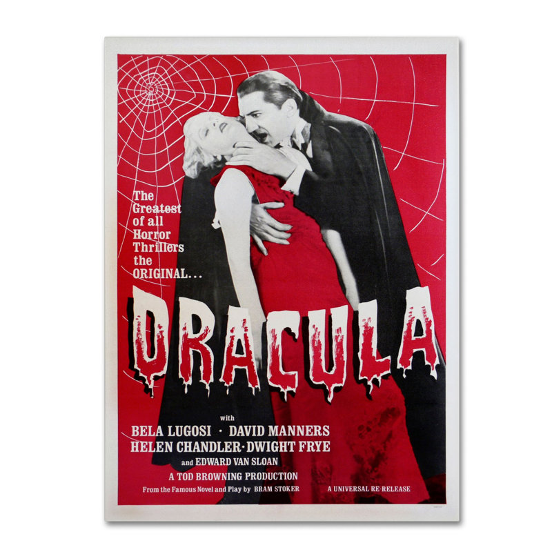 « apple », affiche rétro sur toile tendue dracula, H 24 po x l 16 po x P 2 po