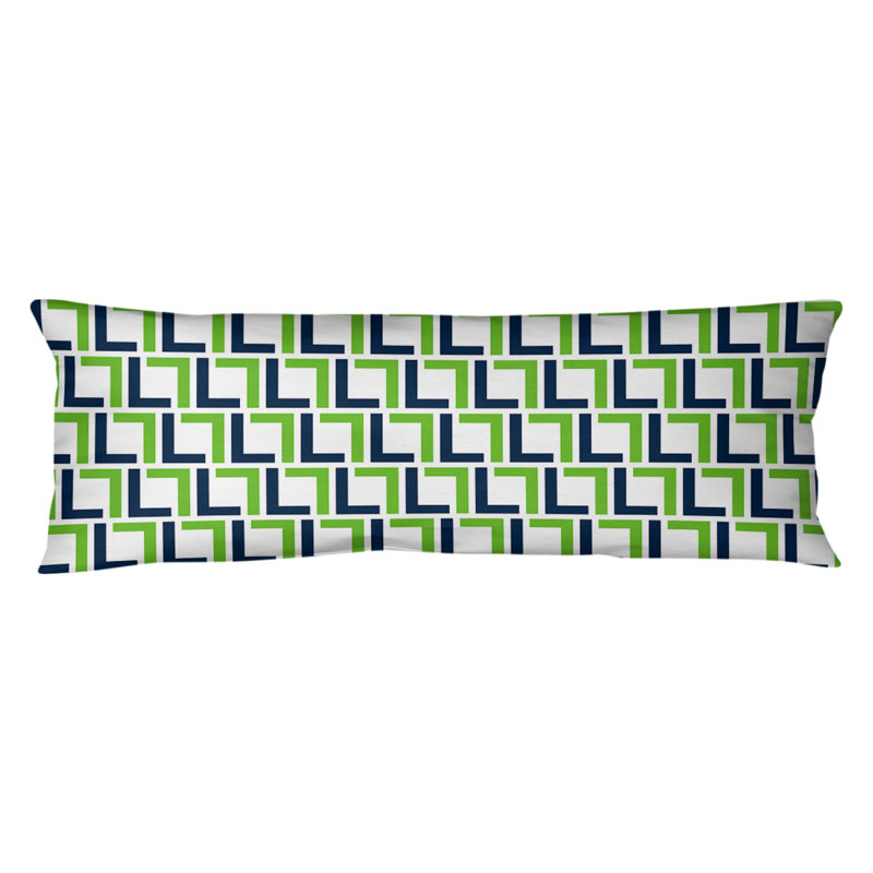Coussin de soutien moyen en polyester Seattle, Gris loup / bleu marine collège / blanc, Microfibre