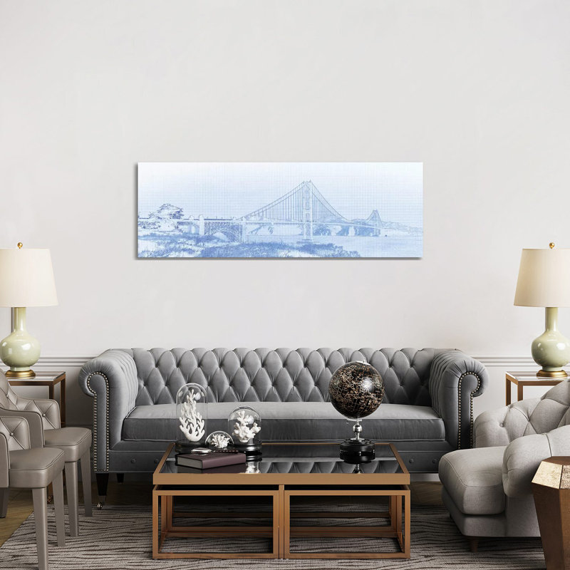 Golden Gate Bridge, San Francisco, San Francisco County, California, USA - Wrapped Canvas Panoramic Print