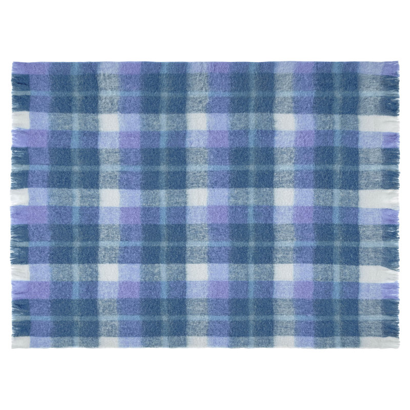 HIGHLAND CHECK 55% Acrylic, 30% Wool, 15% Nylon, Blue
