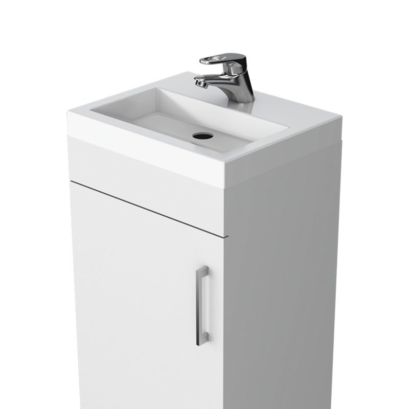 Lavabo de salle de bain blanc - intérieur spacieux, avec