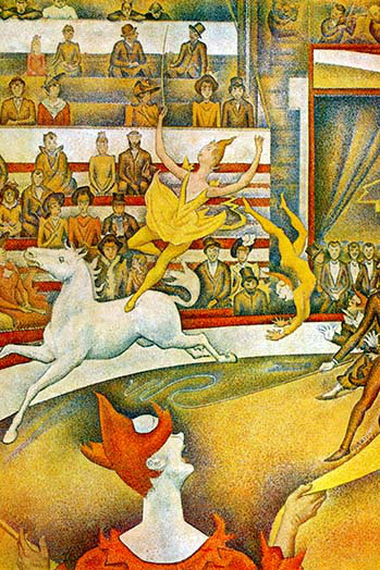 "le cirque" par georges seurat-impression d’art graphique, H 36 po x l 24 po x P 1,5 po