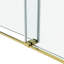 Porte de douche coulissante double sans cadre 60 po x 60 po, porte de douche double, verre trempé de 3/8 po (10 mm), acier inoxydable-129435252
