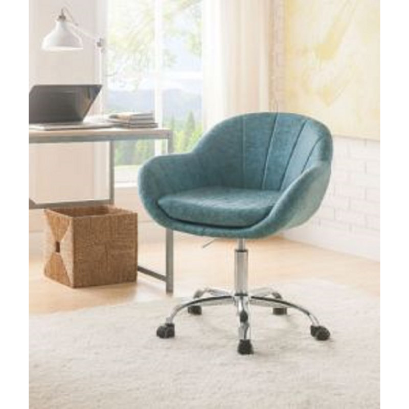 Chaise de travail Mccants, Turquoise rétro