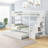 Twin Over Twin Bunk Beds With Twin Trundle And Stairway Storage Function In White Color