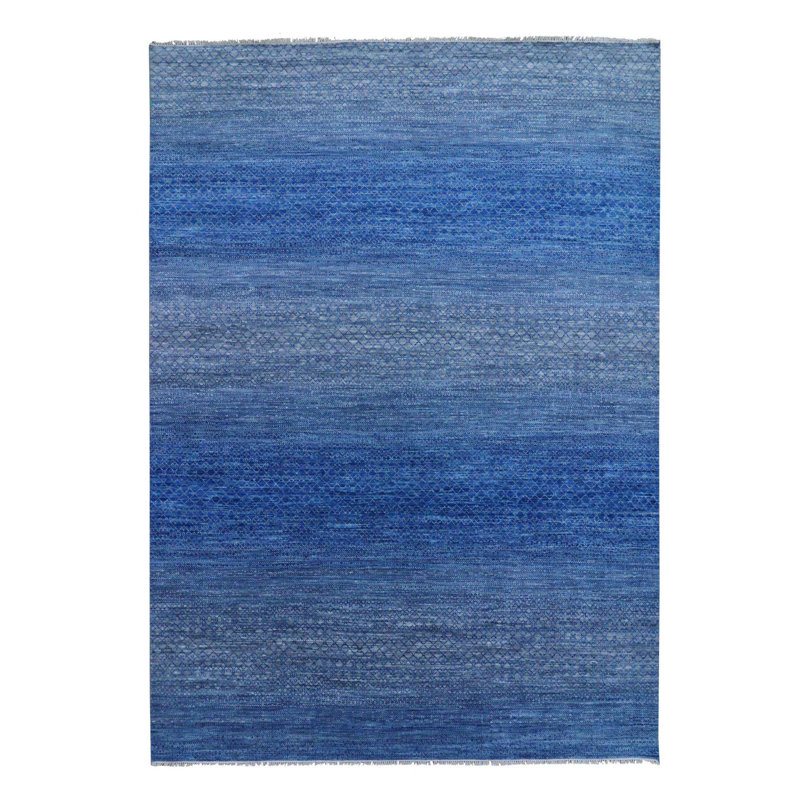 Tapis oriental épais et moelleux noué à la main de 9 pi 3 po x 12 pi 6 po bleu de la collection Chiaroscuro moderne 85880ED17FB14F70AFECE660F4B2D275