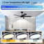 Modern Ceiling Fan with Dimmable Colour Changing LED and Remote Control