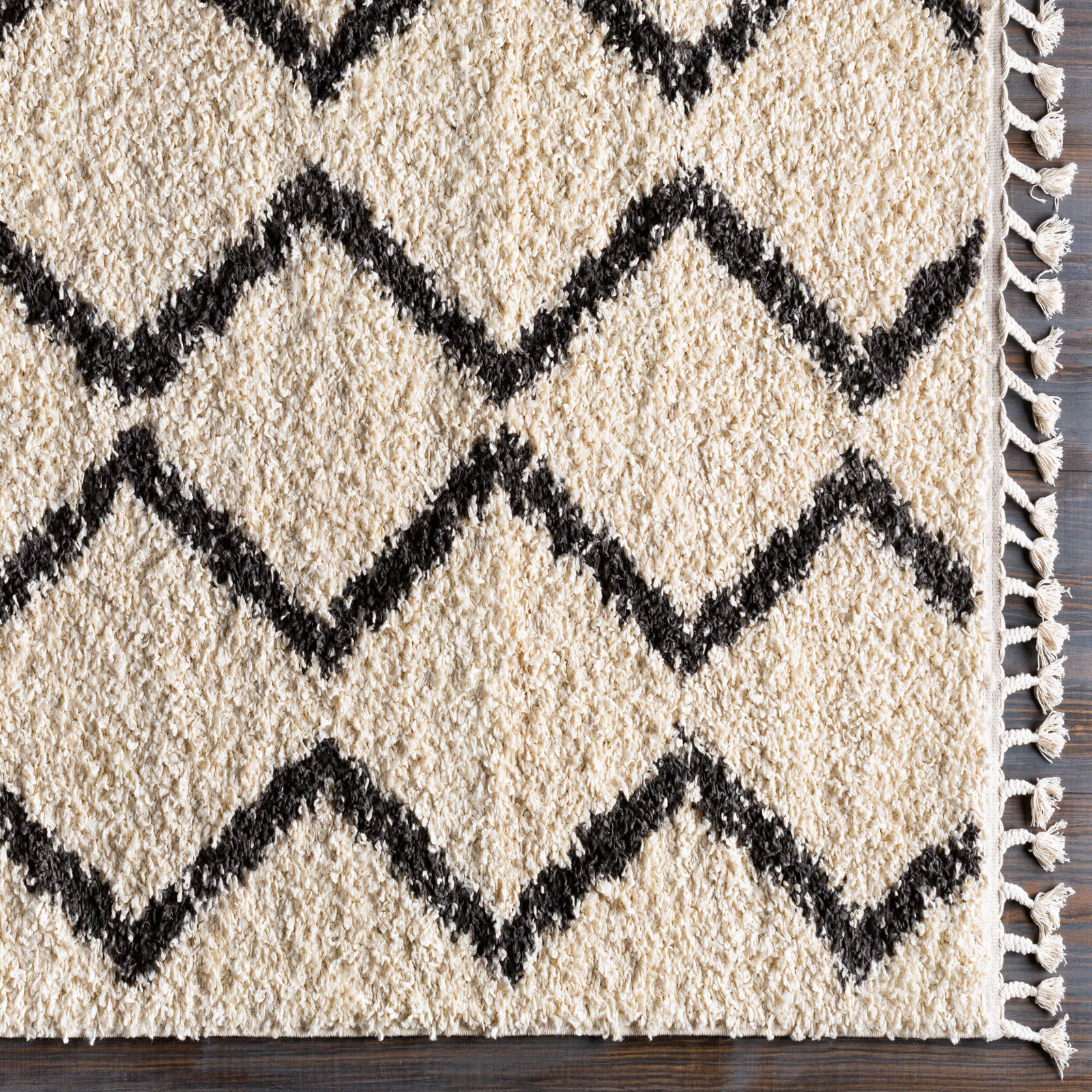 Mossy Charcoal/Light Beige Rug, Square 7'10"