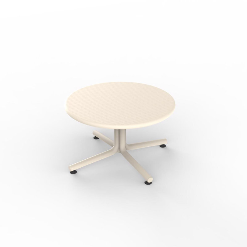 Bini Outdoor Round Coffee Table, Ivory
