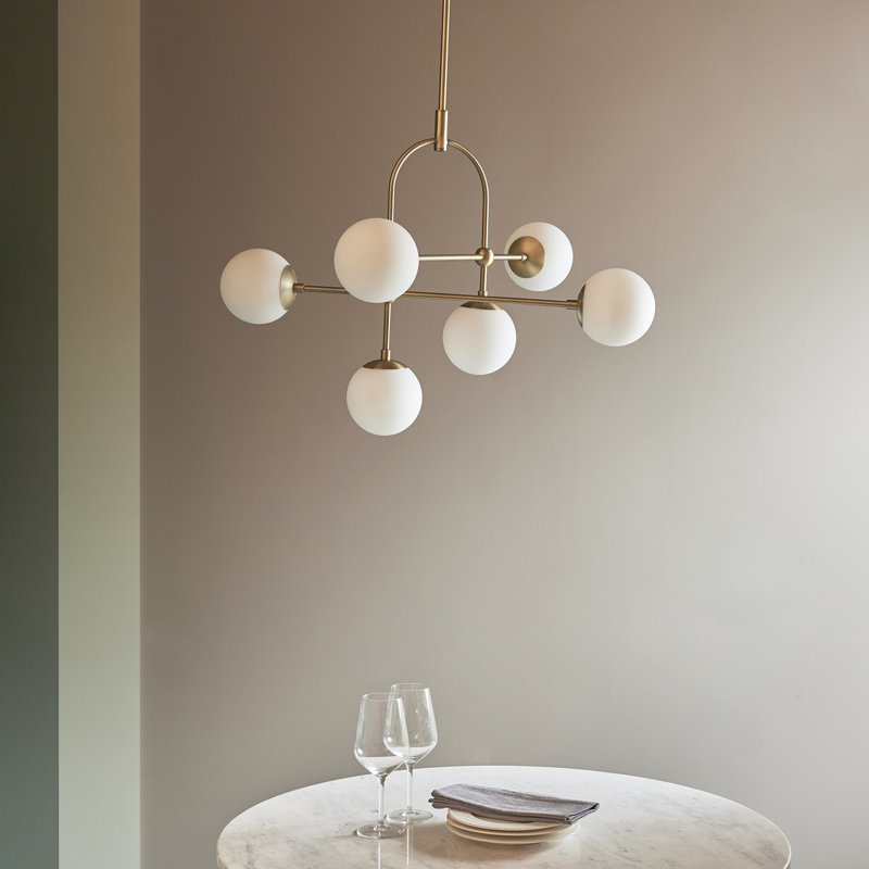 Cadel Impressive 6-Light Antique Brass Chandelier