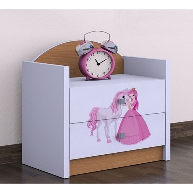 Minner 2 Drawer Nightstand, Natural