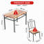 5 Piece Dining Table Set for 4 with Rectangular Wood Table and Upholstered Chairs for Small Spaces