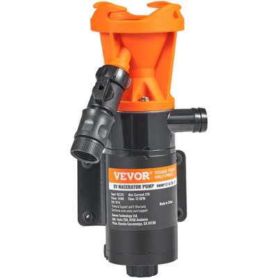 Pompe portative pour véhicule récréatif pour véhicule récréatif, pompe de vidange rapide pour véhicule récréatif 12 V, 12 GMP, pompe d'égout pour véhicule récréatif avec valve de connexion rapide amovible